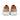 The Acton Court Sneaker in Taupe Tan by Anthony Veer features a rear view with white soles and a sleek beige and brown leather upper, artfully embossed with Anthony Veer on the heel, showcasing an elegant fusion of modern craftsmanship and classic style.