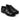 The Anthony Veer Mariner Fisherman Sandal in Obsidian Black features premium Italian cowhide leather with closed toes and buckle straps, showcased against a plain white background.