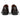 Seen from the back, the Anthony Veer Regent Cap-Toe shoes in Chestnut Depth Brown boast polished Italian leather, smooth shiny surfaces, and low stacked heels. They showcase fine craftsmanship with Goodyear welt construction against a pristine white background.