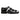 A side view of Anthony Veers Mariner Fisherman Sandal in Obsidian Black showcases Italian cowhide leather, a buckle closure, and multiple straps. It features a closed heel, open toe design, and sleek black flat sole.