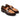 The Anthony Veer Mercer Penny // Maple Brown features dark brown Italian cowhide leather sides and trim with a tan woven upper front, crafted using Bologna construction, shown against a white background.