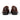 Rear view of Anthony Veers Camden Tassel Loafer in Amber Cognac Tan, crafted from Italian cowhide with black soles. The shoes are side by side, highlighting the Goodyear welt stitching and polished finish.
