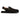 The Harbor Moc Sandal // Obsidian Oil Black by Anthony Veer features premium Italian cowhide leather, a closed toe, open back, decorative upper stitching, and gold buckles on adjustable ankle and side straps.
