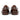 A pair of Anthony Veer Torino Bit Loafer // Chestnut Depth Brown viewed from the back, featuring premium leather, stitched accents, and wooden heels with black rubber soles inspired by Italian design.