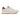 The Edward Runner Sneaker // White Cognac by Anthony Veer features a white and beige paneled design, brown accents on the heel and tongue, white laces, mesh and suede details, and a light brown rubber sole with visible tread.