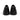 Rear view of Lucas Laceless Sneakers in black nappa leather with cushioned soles by Anthony Veer, set against a white background.
