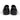 The Anthony Veer Turin Oxford in Antique Black, crafted from Italian calfskin leather, showcases smooth surfaces and low heels. Viewed from the back on a white background, their polished finish highlights exquisite craftsmanship.