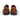 A pair of Anthony Veers Genoa Cap-Toe Oxford dress shoes in tan leather is shown from the back. Made from premium Italian leather, they boast a glossy finish on a white background, showcasing their classic design and Italian craftsmanship.