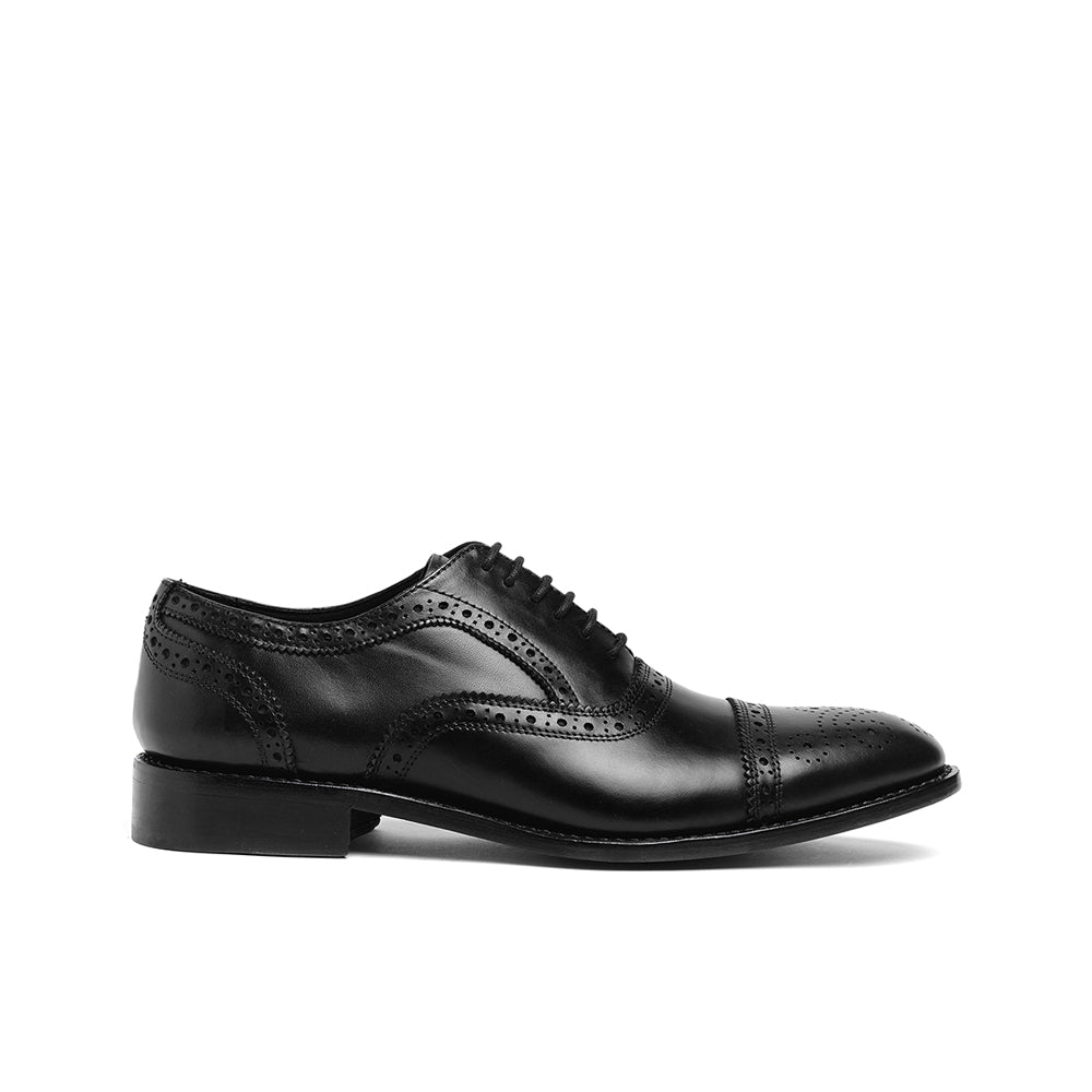 Oxford Shoes Men Brogue Pointed Toe Wingtip Lace-up