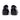 The Anthony Veer Genoa Cap-Toe Oxford in Onyx Shine Black is shown from the back, highlighting its closed backs and low heels, crafted in shiny Italian leather against a white background.