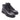 A pair of Anthony Veer Highland Mountain Boot // Black, featuring premium calf leather, thick rubber soles, metal eyelets, and round laces, displayed side by side on a white background for rugged performance.