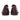 Rear view of the Prescott Wingtip Derby in brown by Anthony Veer, crafted from premium calf leather with brogue details, thick dark soles, and textured rubber outsoles, shown side by side on a white background.