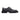 The Anthony Veer Barrett Moc Derby // Black is a premium calf leather lace-up dress shoe with a chunky, ridged rubber sole and moc-toe design, shown in profile against a white background.