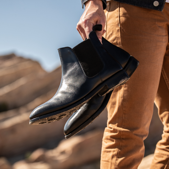 Jefferson Chelsea Boots Men Full Grain Calfskin Leather Upper