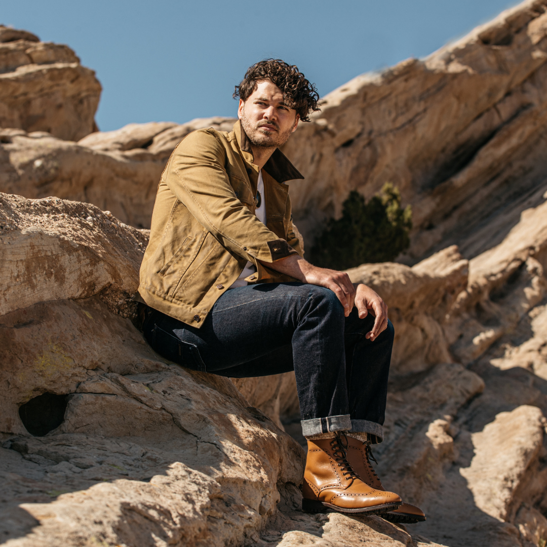 Timberland wingtip boots brown sales