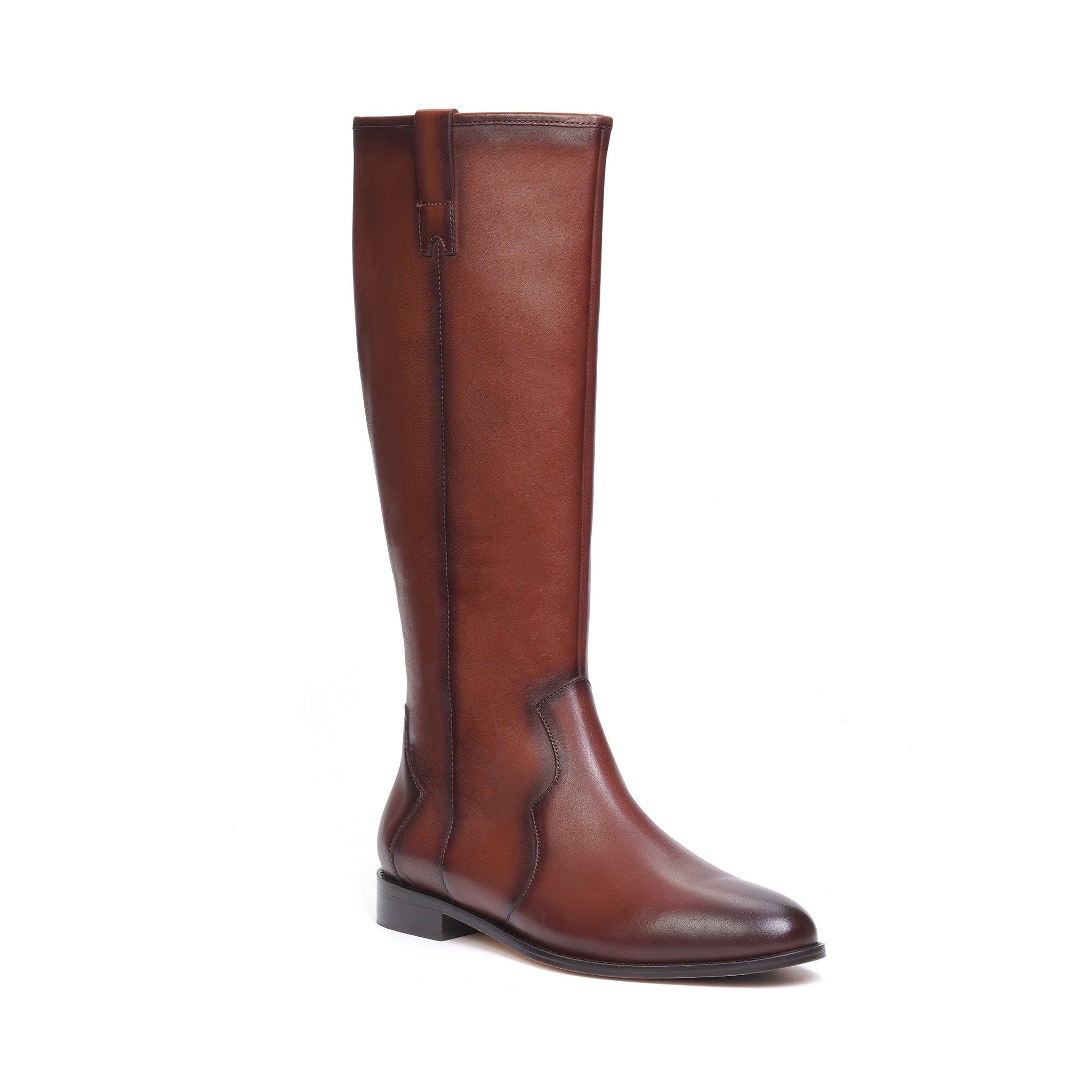 Ladies brown leather 2025 knee high boots