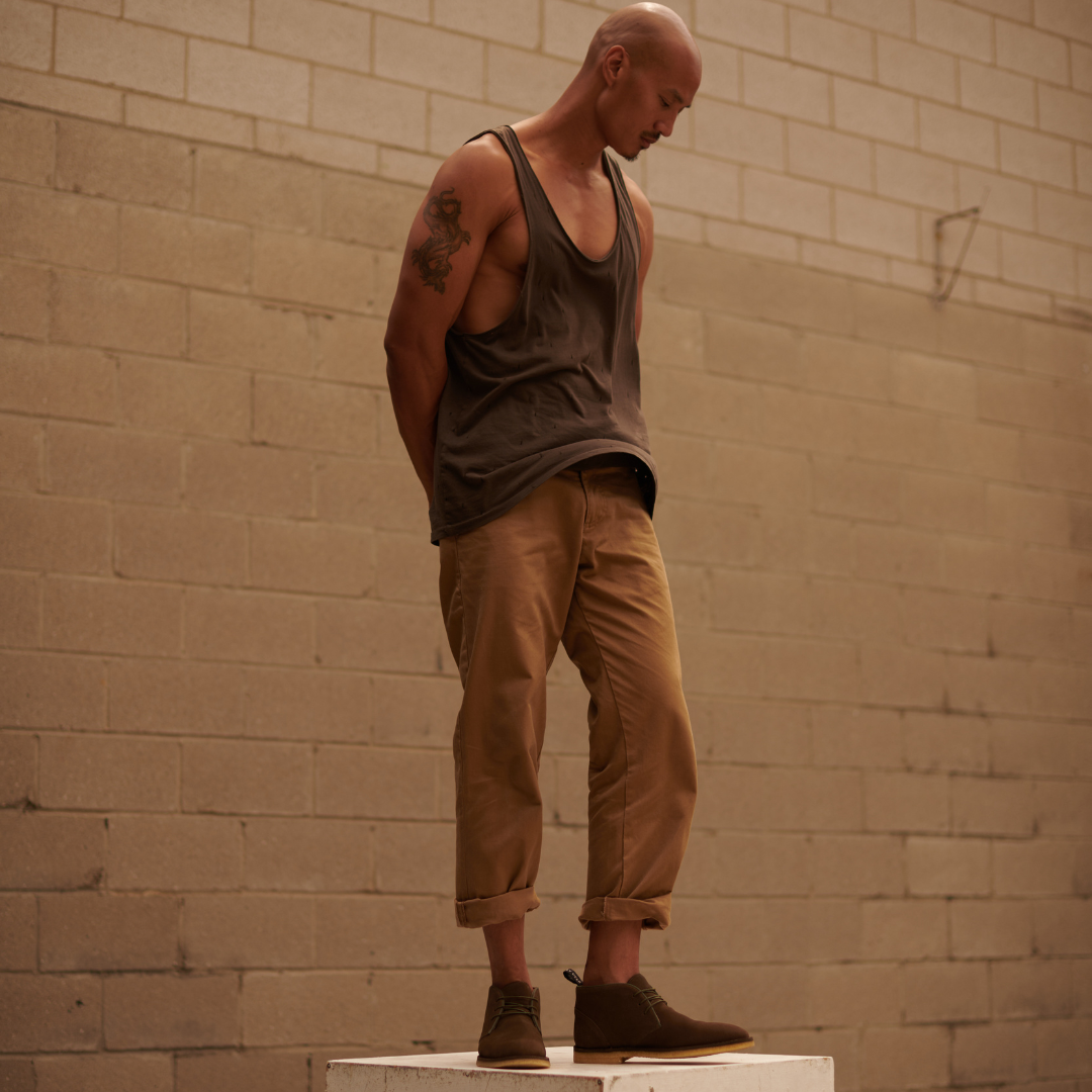 George Chukka Boots Men Calfskin Suede Upper Luxury Shoes