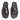 The Amalfi Sandal // Obsidian Black by Anthony Veer features wide, crisscrossing straps and a flat leather footbed, shown on a white background.