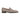 The Anthony Veer Belmont Penny Suede Loafer in Dover Cliff Taupe is a men's gray Italian suede dress shoe with a classic penny strap, rounded toe, and low black heel, shown in profile on a white background.