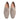The Anthony Veer Belmont Penny Suede Loafer in Dover Cliff Taupe features light grey Italian suede, a sleek silhouette, and minimal stitching, shown from above on a white background.