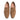 The Anthony Veer Belmont Penny Suede Loafer in Havana Brown features a classic rounded toe and low heel, crafted from Italian suede, shown from above on a white background.
