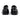 The Anthony Veer Genoa Cap-Toe Oxford in Onyx Shine Black features polished leather uppers and stacked dark brown heels, shown from the back and placed side by side on a white background.