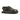 The Anthony Veer Harbor Moc Sandal // Obsidian Milled Black features premium Italian leather, a closed toe, side cutout, and two brass buckles. Displayed against a white background.