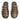 The Anthony Veer Lido Sandal in Java Brown features hand-interlaced basket-weave leather, open toes, and flat soles—Mediterranean-inspired craftsmanship shown side by side on a white background.