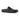 The Modena Leather Mule // Obsidian Black by Anthony Veer is a black leather slip-on loafer mule featuring hand-stitched moccasin detailing around the toe, a low heel, and a closed front, shown photographed against a white background.