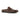 The Modena Leather Mule // Chestnut Grain Brown by Anthony Veer is a brown calfskin loafer with a black sole, featuring visible stitching around the toe area and displayed on a white background. This Italian moccasin exemplifies expert craftsmanship and timeless style.