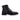 The Pembroke Cap-Toe Boot in Obsidian Black by Anthony Veer features Italian cowhide leather with a textured finish, cap toe, pull tab, metal eyelets, and a rugged rubber sole. Shown in profile on a white background.