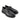 The Harlan Moc Derby // Black by Anthony Veer is a lace-up dress shoe crafted from premium calf leather with thick textured rubber soles, visible stitching, and a refined moc-toe upper.