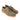 The Anthony Veer Hamilton Wingtip Derby in olive suede features brown leather soles and brogue perforations, shown from a slight angle.