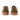 The Anthony Veer Brighton Penny Loafer in Cigar Suede features brown suede uppers, tan rubber soles with a light stripe, and classic penny loafer style—timeless men's dress shoes viewed from the back.