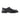 The Anthony Veer Harlan Moc Derby // Black is a lace-up dress shoe crafted from premium black calf leather with moc-toe detail, visible stitching, and a thick textured rubber sole, shown in side profile against a white background.