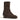 The Sloane Harness Boot by Anthony Veer features tobacco velvet brown suede, a low heel, harness detail with strap and metal studs—crafted from Italian cowhide leather and shown against a white background.