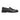 The Siena Leather Penny Loafer // Obsidian Milled Black by Anthony Veer is crafted from premium Italian calfskin with a textured finish, low heel, and classic penny strap detail—an elegant addition to any collection of men's leather dress shoes. Shown in a side profile view on a plain white background.