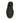 A top-down view of the Palermo Nubuck Slipper // Carbon Noir Black by Anthony Veer, a slip-on shoe crafted from luxurious Italian calf nubuck with a rounded toe and tan sole, isolated on a white background.