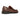 The Anthony Veer Siena Leather Penny Loafer in Chestnut Milled Brown features a textured leather finish, visible stitching, and a low black heel, shown from the side and slightly behind.