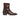 Anthony Veer Sloane Harness Boot in Chestnut Depth Brown, featuring Italian cowhide leather, a statement harness detail with a silver metal ring, and a low block heel.