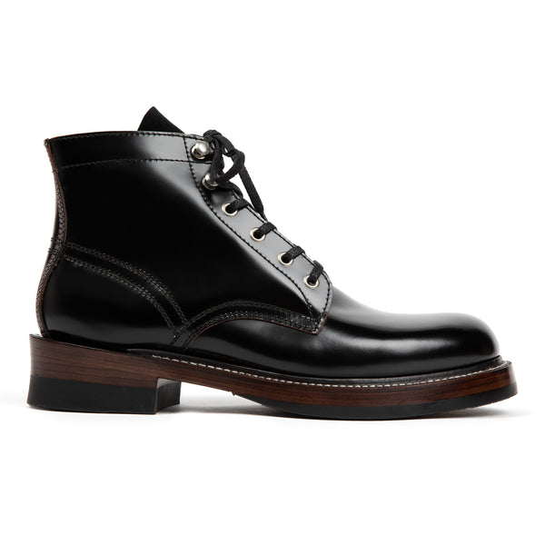 邦楽 Black Urge Glamourous BUG Vanguard Boot // Noir Luxe Black - Japanese WWII Style