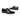 The Anthony Veer Genoa Cap-Toe Oxford in black is crafted from Italian leather, featuring a polished finish and sleek laced design. Highlighting Italian craftsmanship, these classic shoes have a rounded toe and low heel with one shoe positioned ahead of the other.