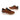 The Edward Runner Sneaker by Anthony Veer combines brown and tan leather, suede, mesh panels, navy accents, white midsoles, and gum rubber outsoles. Its low-top design pops against a pristine white background.