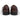 Rear view of the Lucca Bit Loafer in dark brown by Anthony Veer, showcasing textured pebbled leather and black soles. These classic loafers are crafted with durable Blake construction for an elegant finish.