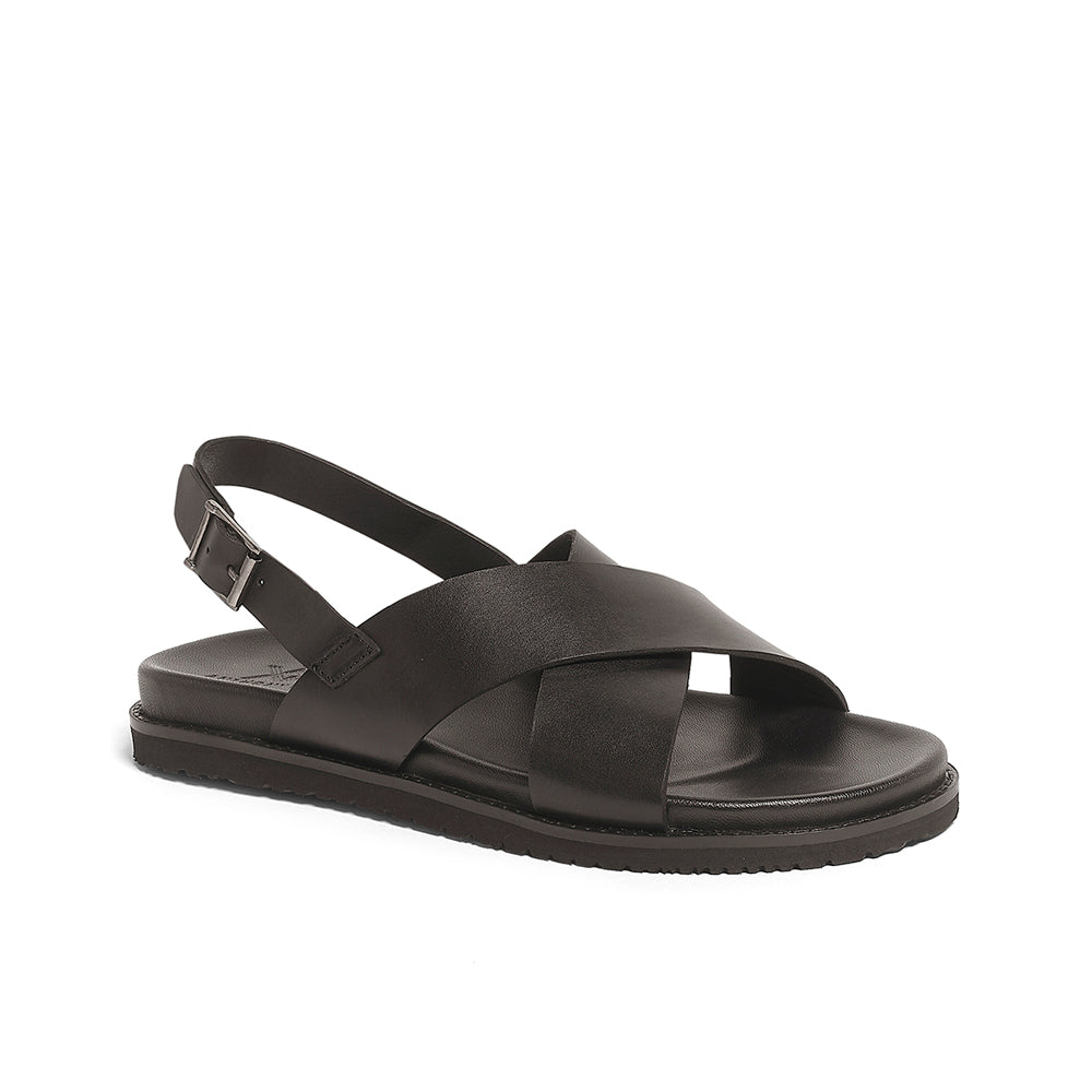 Shop Paul Stuart Criss Cross Leather Sandals | Saks Fifth Avenue