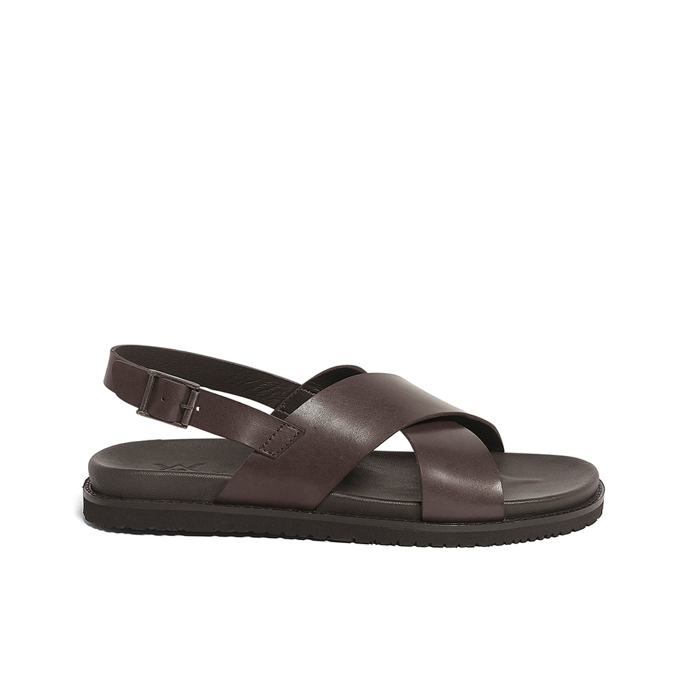 Walkaroo Men Cross Strap Slide Sandals - 13320 Black – Walkaroo Footwear