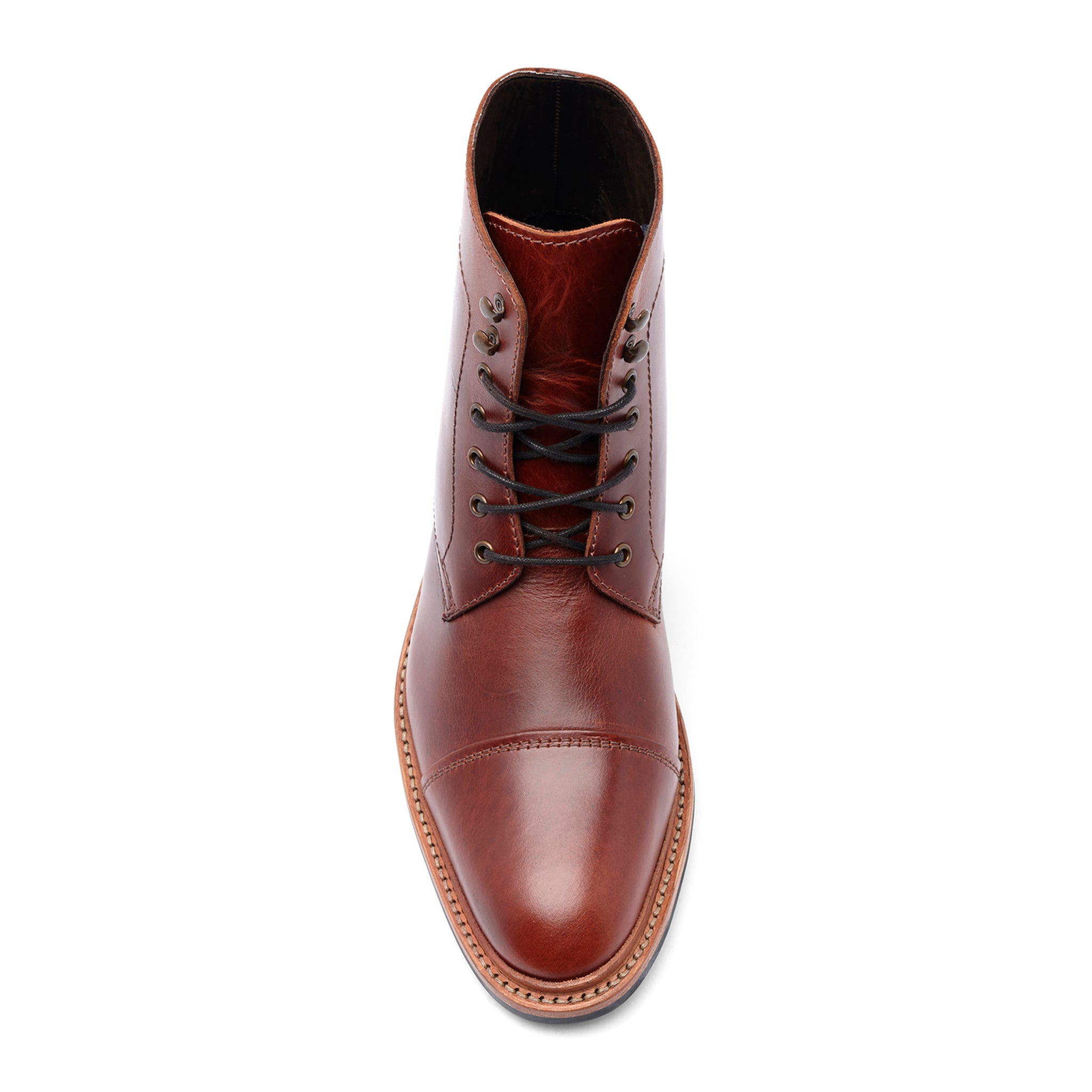 Ranveer Cap-Toe Boots Men | Full-Grain Pull-Up Leather | Boots for