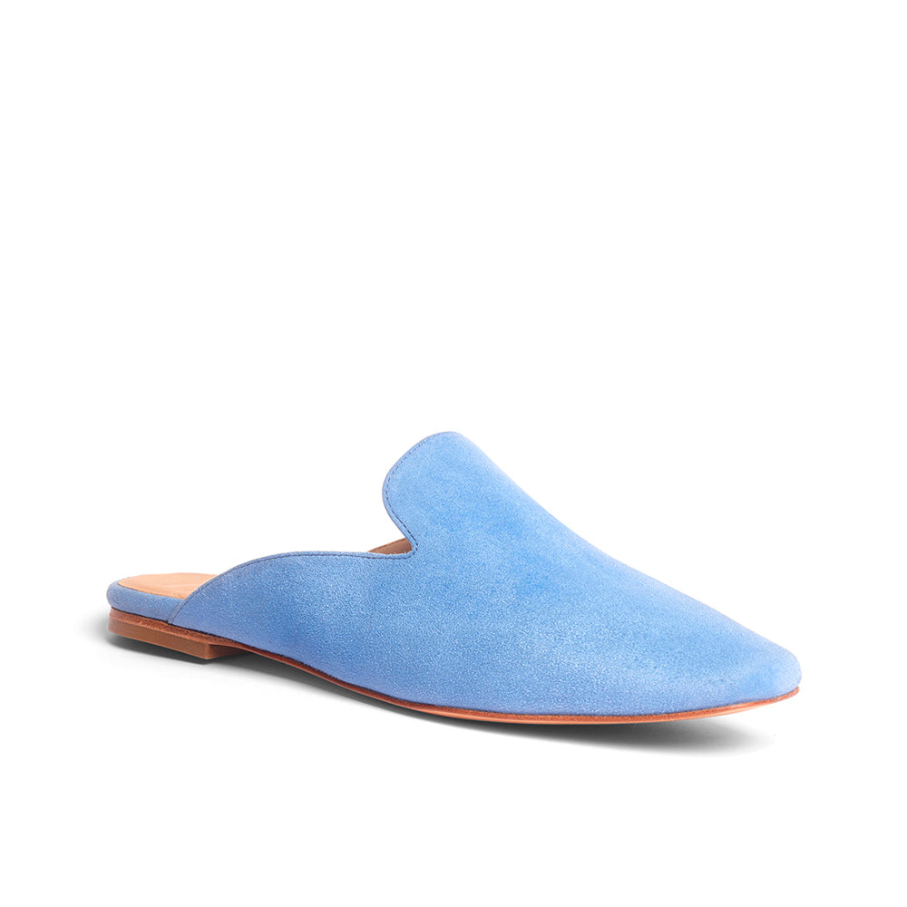 Blue deals suede mule